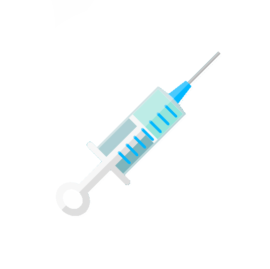 Illustration of dental syringe for anaesthetic or local injection